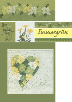 Kreuzstichheft - Immergrün