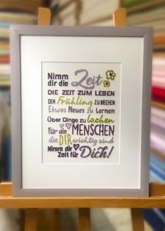 Zeit - Stickanleitung
