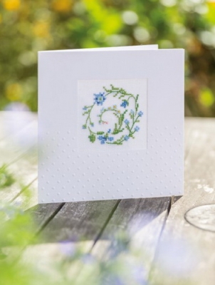 V/676 PP-Karte blauer Blumenkranz