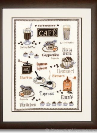 Stickpackung - Kaffeemustertuch