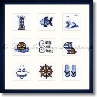 Stickpackung - Maritime Kleinigkeiten, blau
