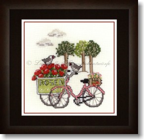 Stickpackung - Blumenfahrrad
