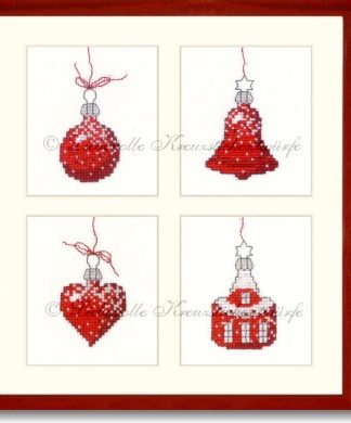 Stickpackung - Weihnachtsschmuck, rot