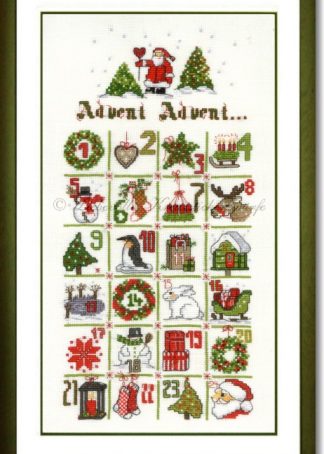 Stickpackung - Adventskalener 2017, rot