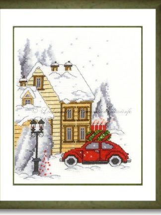 Stickpackung - Adventsidylle mit Oldie