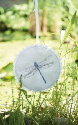 Stickbutton Libelle, rund