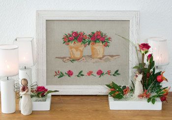 Stickpackung Rosen im Herbst
