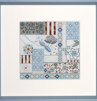 Stickanleitung Blaue Variation