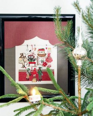 Stickpackung Weihnachts-Schaufenster