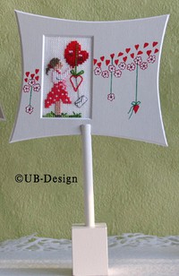 Dekopassepartout Herzchen und Blüten