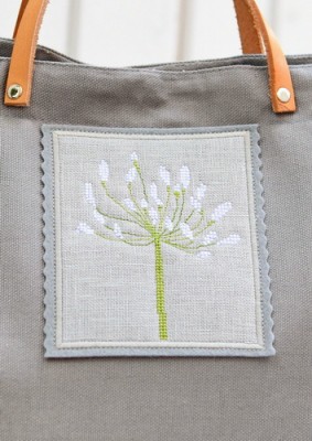 Stickbutton, grau - Agapanthus