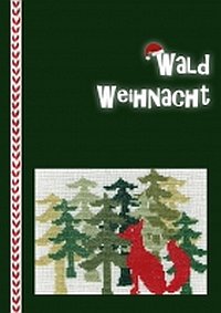 Kreuzstich Leaflet - Waldweihnacht