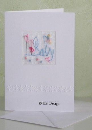 Passepartoutkarte mit Blumenranke