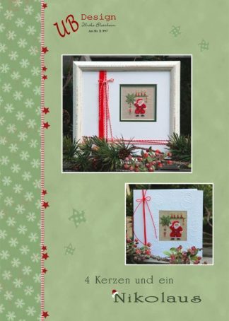 Stickanleitung "4 Kerzen und ein Nikolaus"