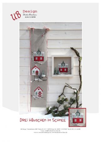 Stickanleitung "Drei Häuschen im Schnee"