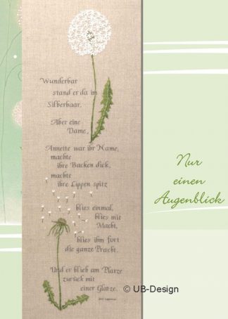 Stickanleitung "Nur einen Augenblick"