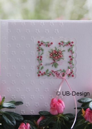 Passepartoutkarte mit Prägedruck Blumenwiese