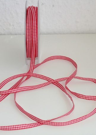 Karoband rot-weiß, schmal