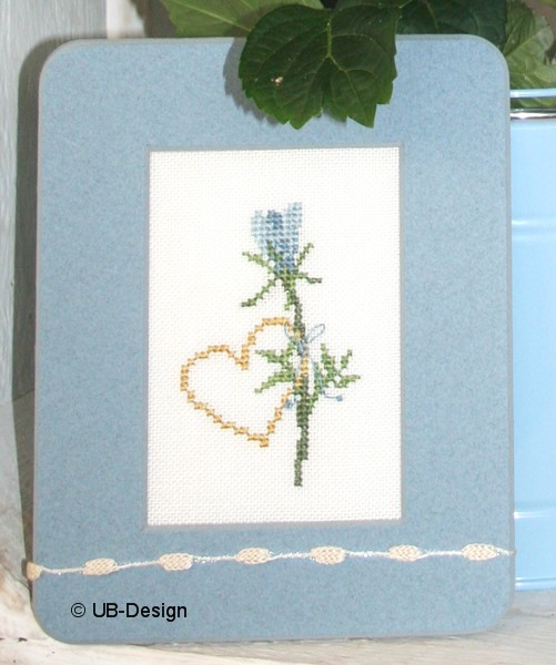 Stand-Passepartout rauchblau