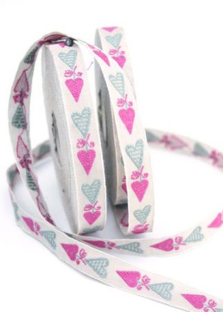 Herzen antik-pink 1 cm breit