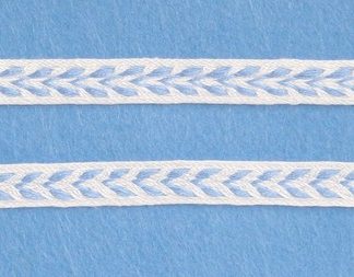 Leinen-Schmuckborte gebleicht-kristallblau