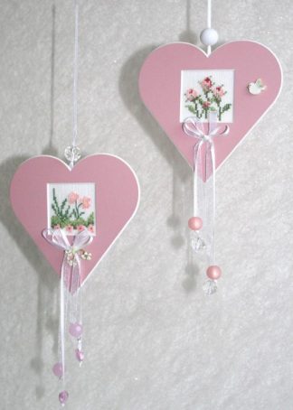 Herzen aus Passepartout-Karton Fb. English-rose
