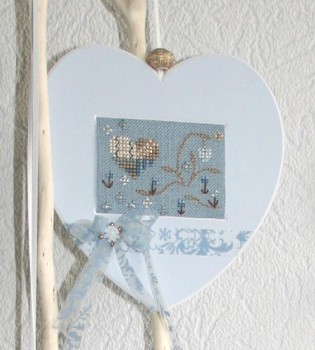 Passepartout-Herz Fb. rauchblau