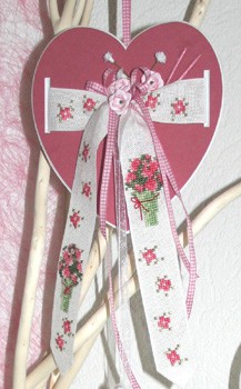 Passepartout-Herz Fb. rosenrot