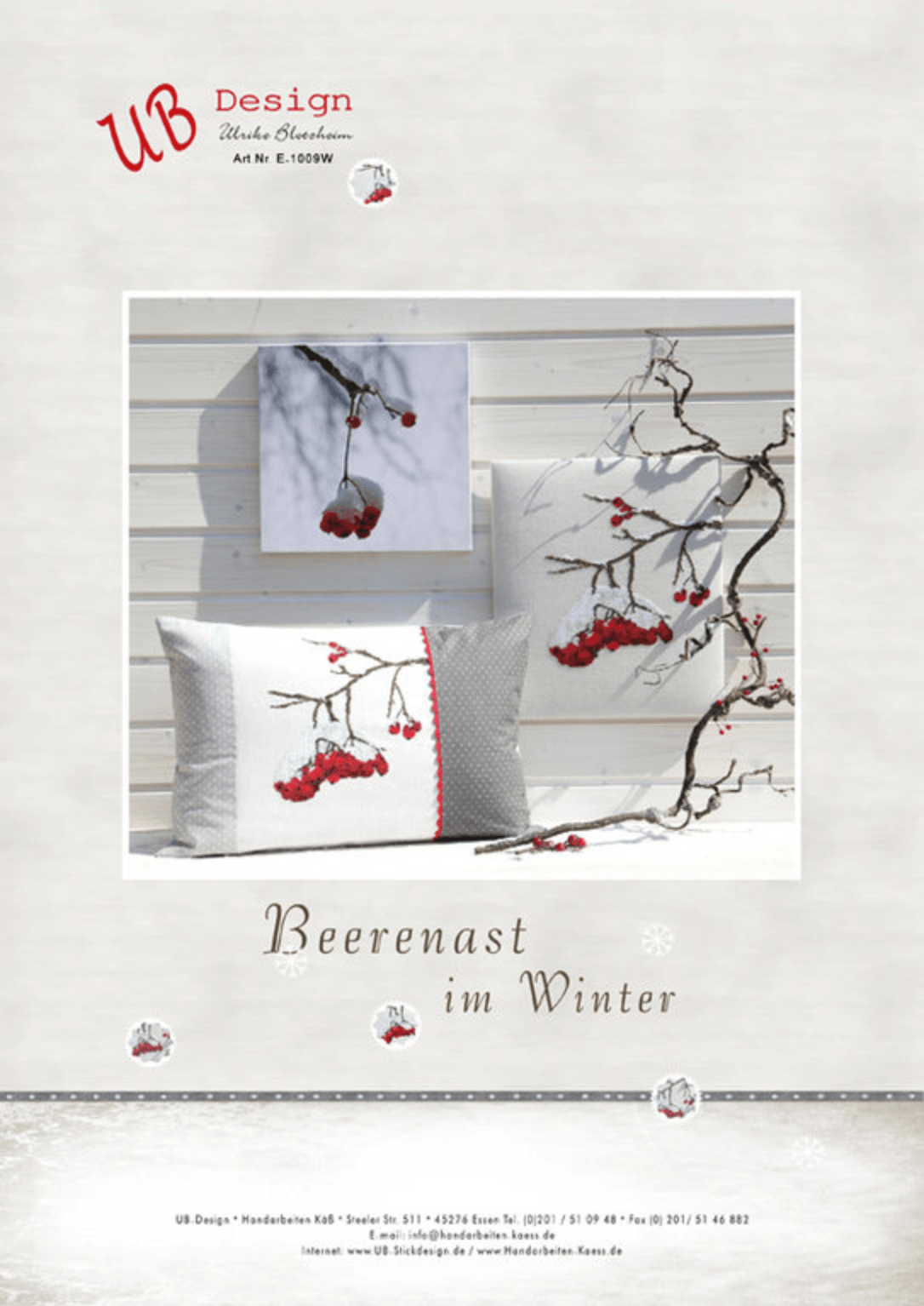 Stickanleitung "Beerenast im Winter"