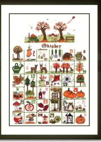Stickpackung - Kalender Oktober