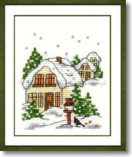 Stickpackung - Kleines Dorf im Winter 4