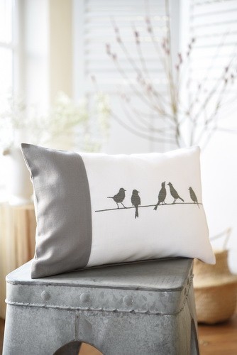 Kissenhülle Vogel-und Hasenreihe