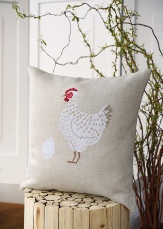 Kissenhülle Weißes Huhn