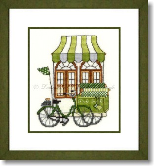 Stickpackung - Schneiderfahrrad, grün