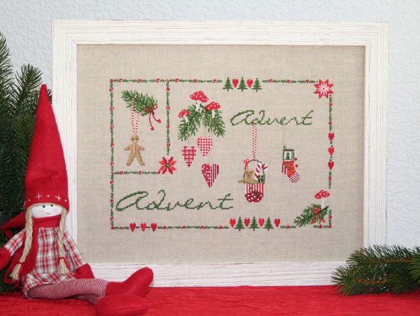 Mustertuch Advent, Rahmen