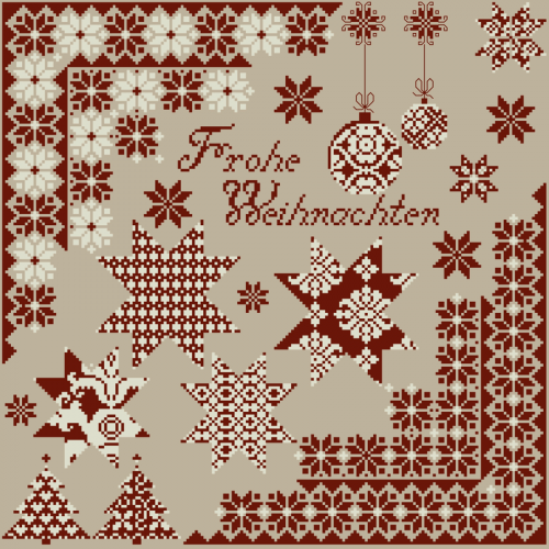 Stickanleitung - Frohe Weihnachten 4