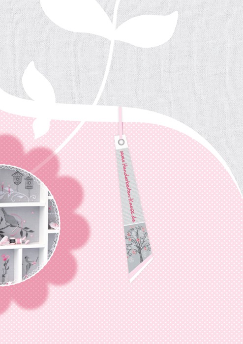 Buch - Rosé und Grau - Kreuzstichmuster – Bild 13