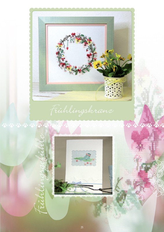 Leaflet - Frühling grüßt Ostern - Kreuzstichmuster – Bild 6