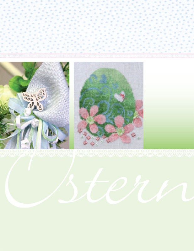 Leaflet - Frühling grüßt Ostern - Kreuzstichmuster – Bild 2