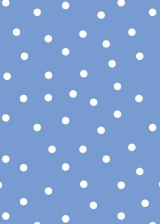 Baumwollstoff - Tupfen groß blau-weiß