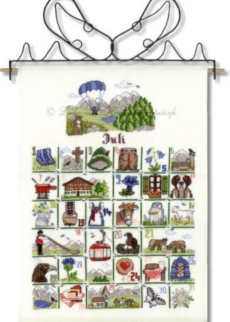 Stickpackung - Kalender Juli