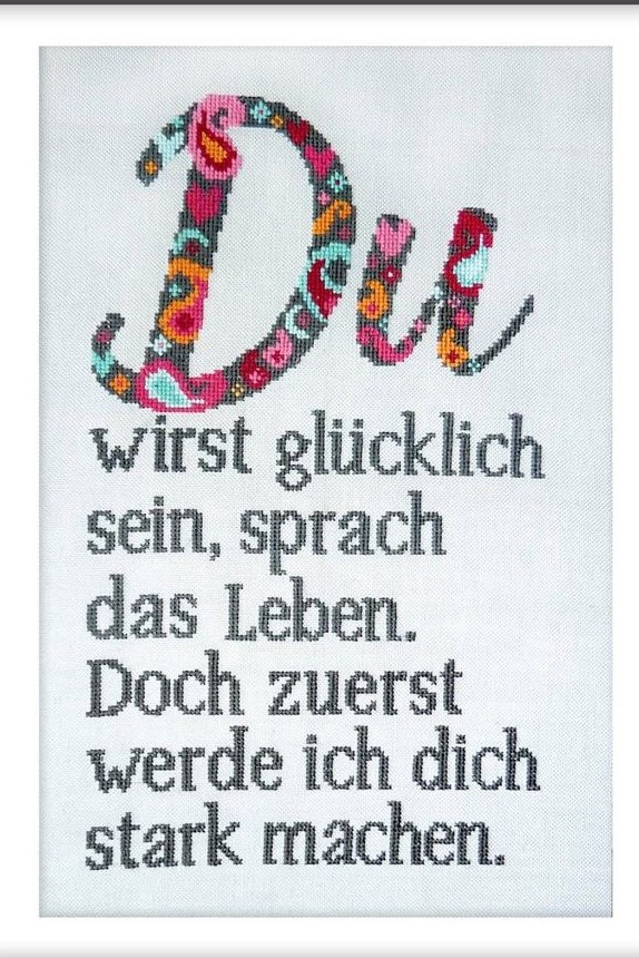 Stickanleitung - Du wirst glücklich sein...