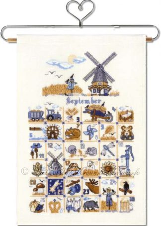 Stickpackung - Kalender September