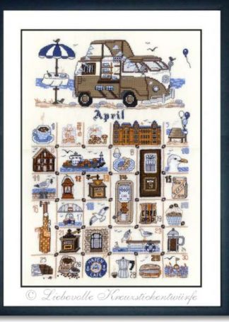 Stickpackung - Kalender April