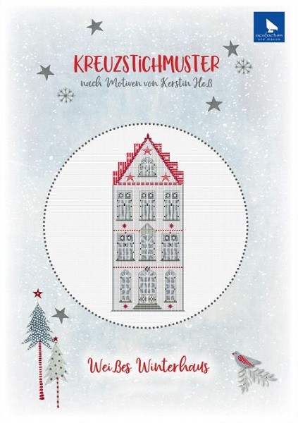 Kreuzstichmuster - Weißes Winterhaus