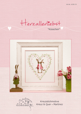 Herzallerliebst "Küsschen" - Stickanleitung