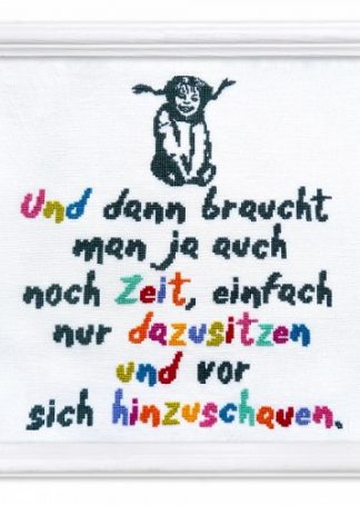 Und dann braucht man ja auch noch die Zeit ... - Stickanleitung