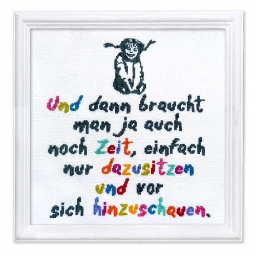 Und dann braucht man ja auch noch die Zeit ... - Stickanleitung