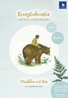 Mädchen mit Bär - Stickanleitung