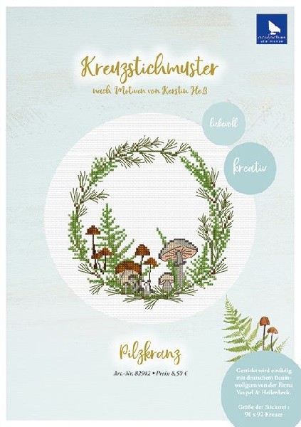 Pilzkranz - Stickanleitung